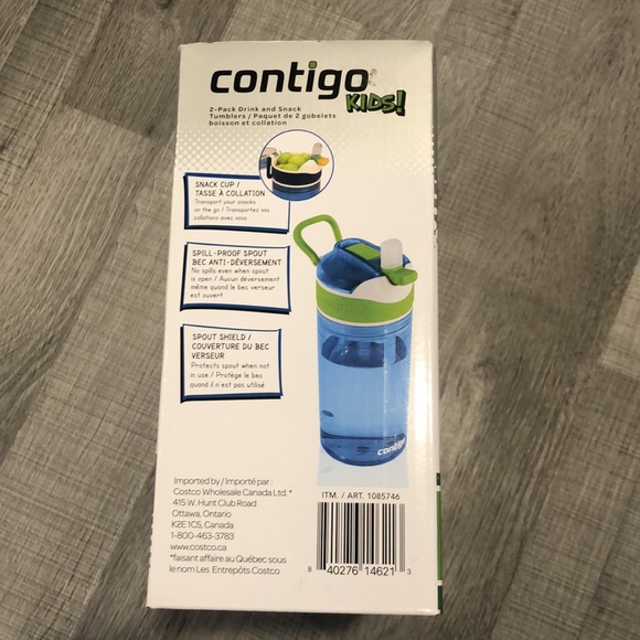 New Girl’s Contigo Kids Snack On The Go Water bottle - Picture 3 of 4